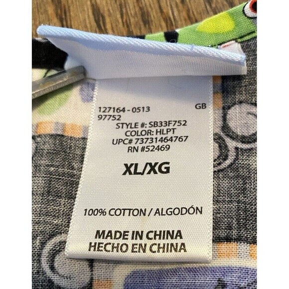 SB Scrubs Womens Halloween Scrub Top Size XL Short Sleeve Pockets - Picture 4 of 12